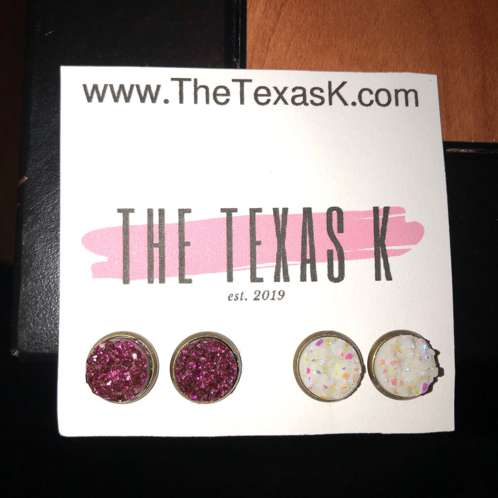 Mineral Wells Druzy Studs