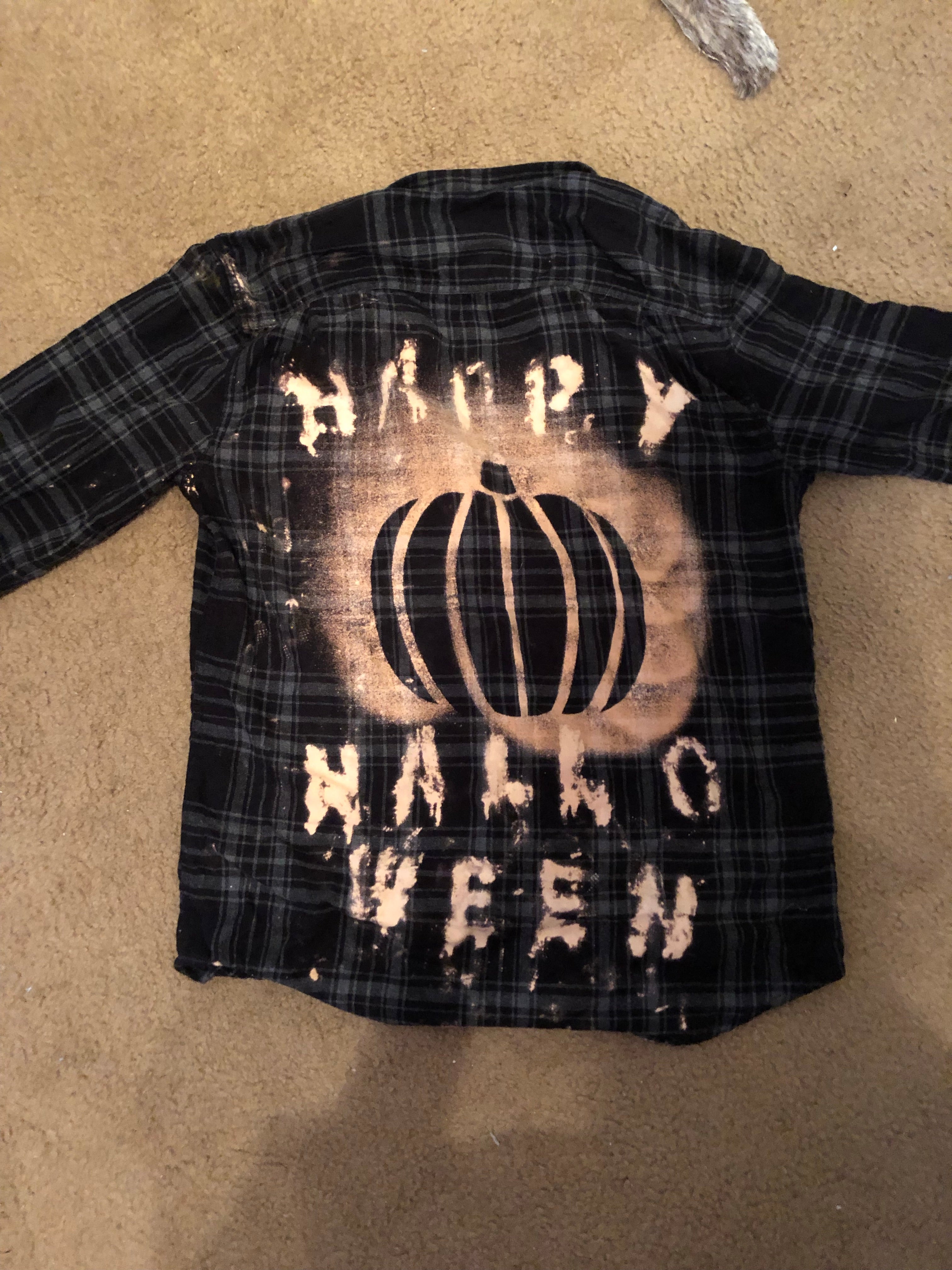 Happy Halloween Distressed Flannel