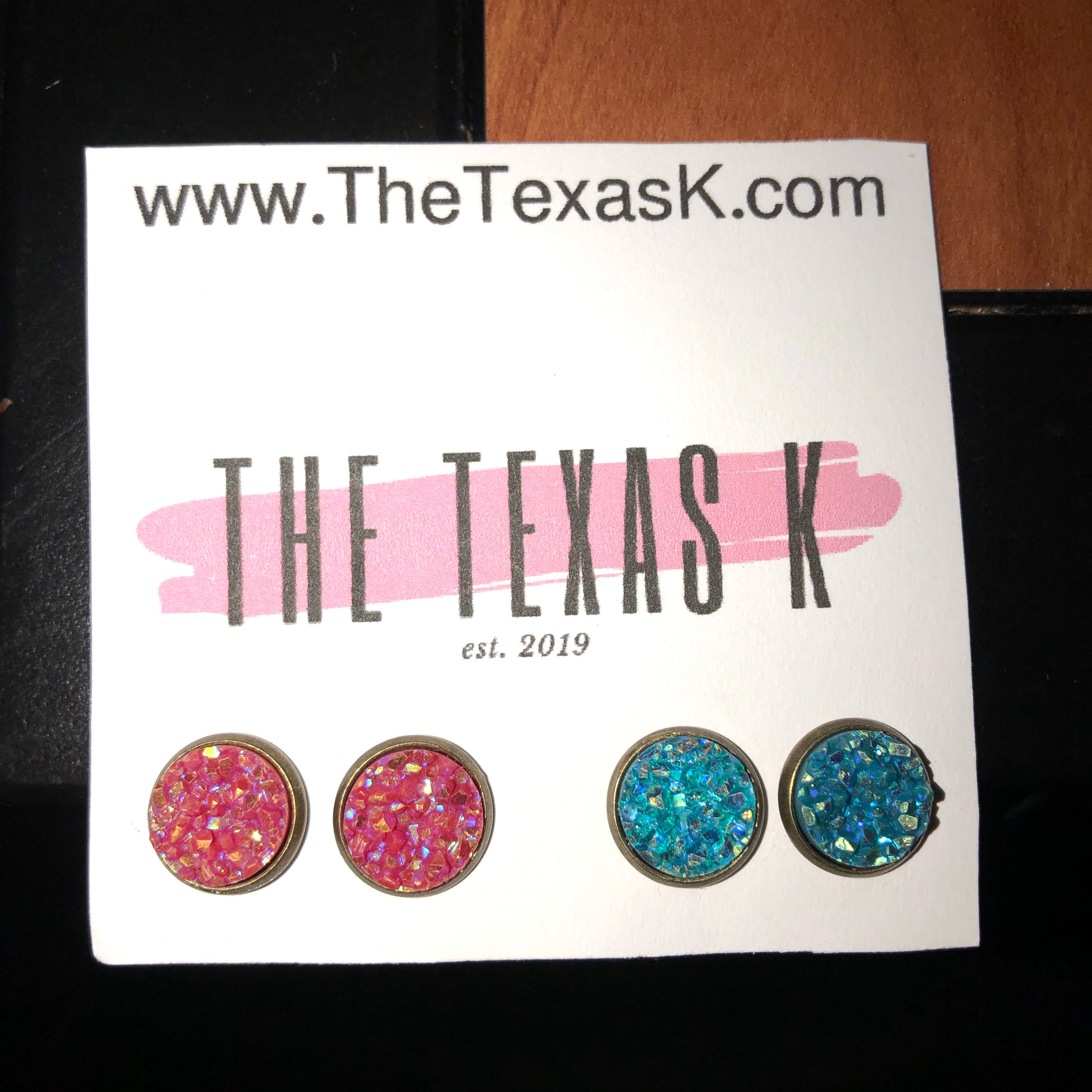 Texarkana Druzy Studs